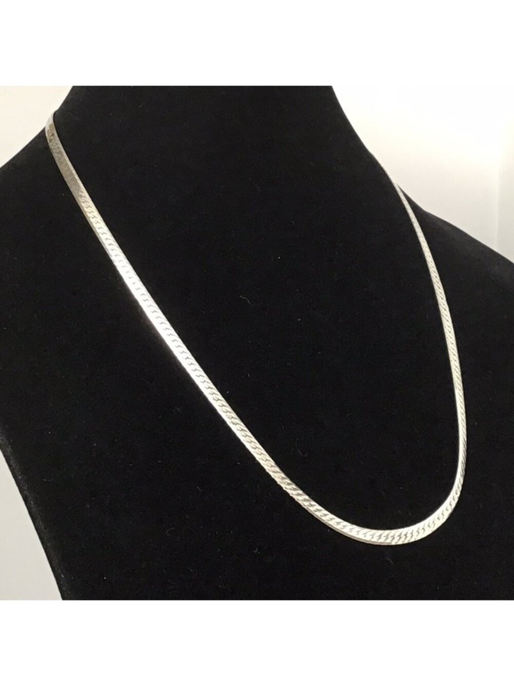 Sterling Silver Herringbone Chain 24” 5mm 23.4g Vintage